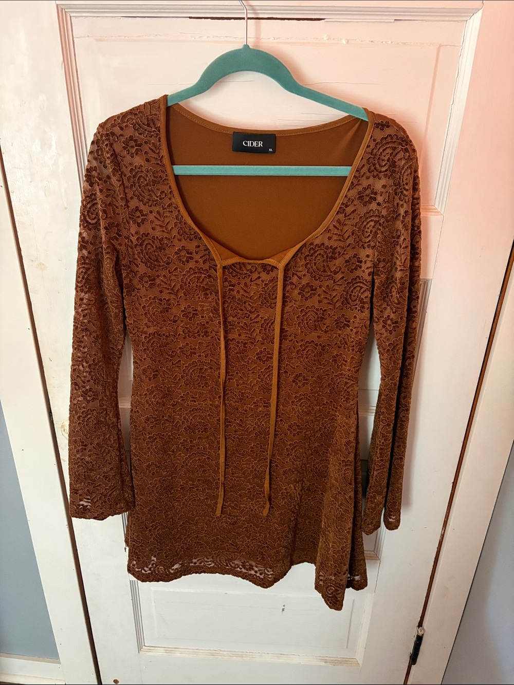 Cider Mini Dress with Bell Sleeves